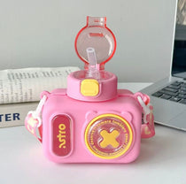 600ml Premium Camera Design Kids Water Bottle - Pink