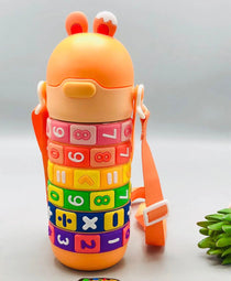 Kids Stainless Steel Maths Puzzle Water Bottle - Green