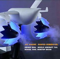 Nikolatoy Dual Engine JetFan Plus – Premium Desktop Aerodynamic Fan Equipped with Built-in Humidifier and LED Turbine Glow