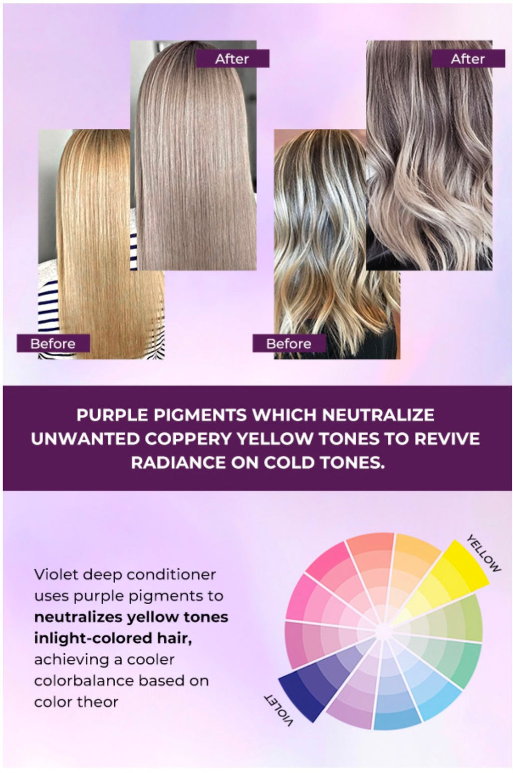 Karseell Maca Power Purple Hair Mask – 500ml Toning & Repair Treatment for Blonde, Platinum, and Cold-Toned Hair