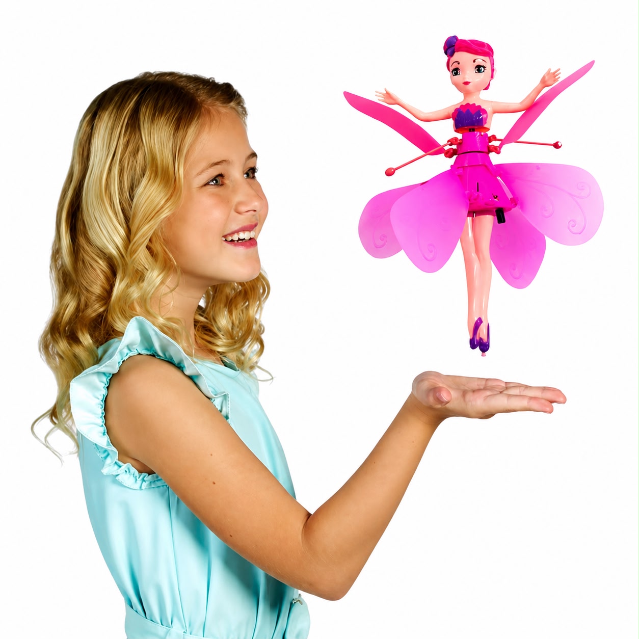 Magical Flying Fairy Doll, Hand Sensor Control, USB Powered Magic Flying Fairy, Sky Dancers Flying Toy, Rainbow Glitter Flying Princess Doll Best Gift for Girls Boys