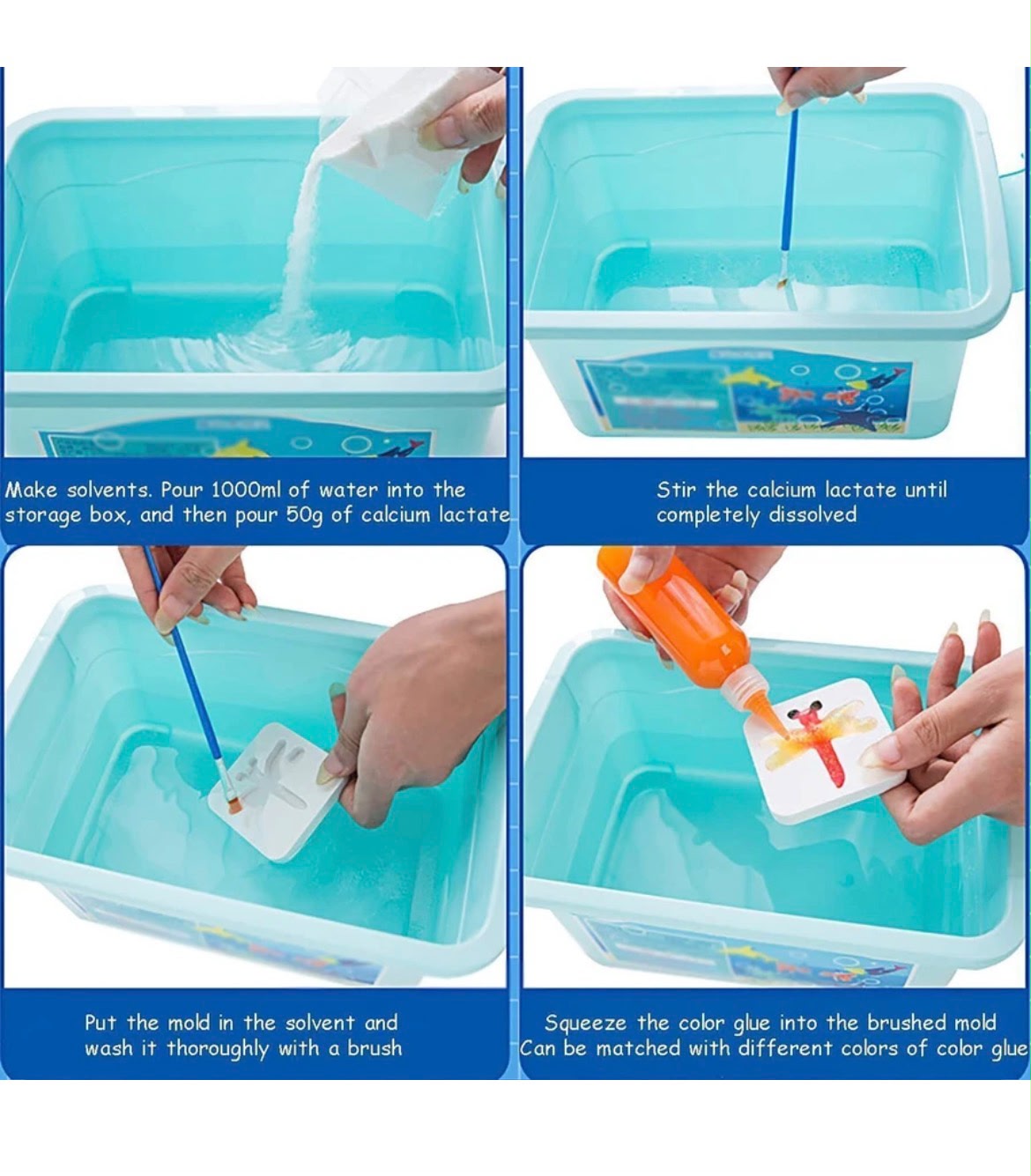Acarya Creative Gel Art DIY Set 3d aqua magic water jelly kit